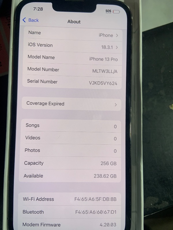 Photo 2 of Iphone 13 pro 256gb , READ CLERK COMMENTS