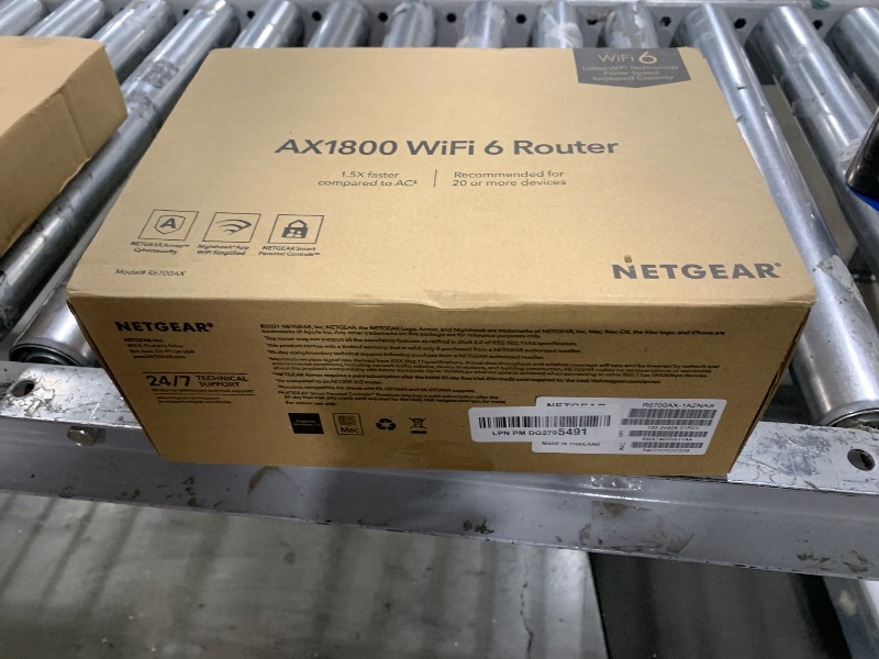 Photo 2 of NETGEAR 4-Stream WiFi 6 Router (R6700AX) – Security Features, AX1800 Wireless Speed (Up to 1.8 Gbps), Covers up to 1,500 sq. ft., 20 devices