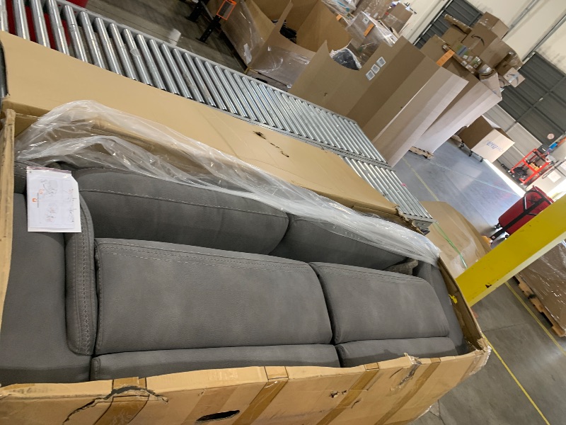 Photo 2 of Signature Design by Ashley Next-Gen DuraPella Faux Leather Zero Wall Power Reclining Sofa with USB, Slate Gray