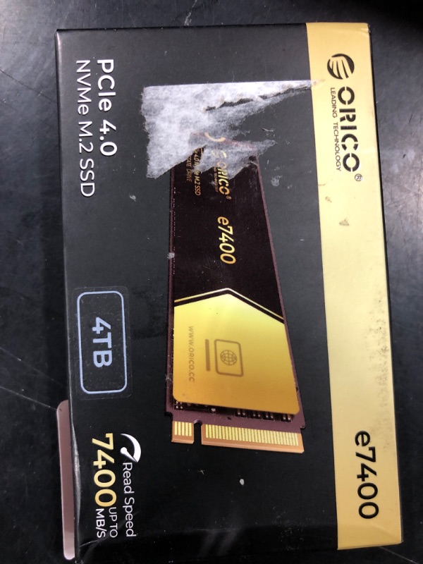 Photo 1 of ORICO 4TB NVMe SSD PCIe 4.0- Up to 7400MB/s, M.2 SSD 2280 PCIe 4.0X4 Internal Solid State Drive SSD, Fast Heat Dissipation, Compatible with macOS Windows for Gamers and Creators-e7400