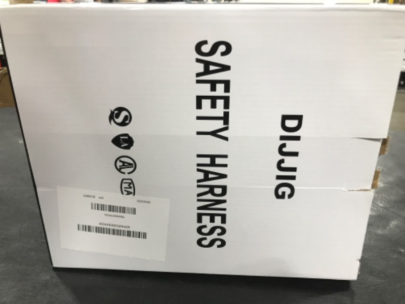 Photo 1 of DIJJIG Fall Protection Full Body Safety Harness 5pt Roofing harnesses Aluminum O-Rings 8”Thick Back Support Belt Construction With Reflective Strips OSHA/ANSI Compliant