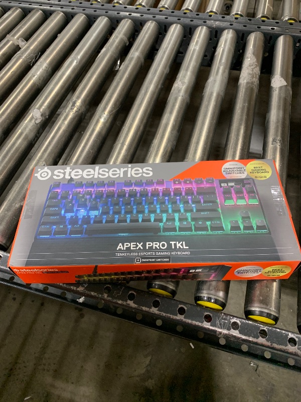 Photo 2 of SteelSeries Apex Pro TKL HyperMagnetic Gaming Keyboard - Adjustable Actuation - Esports Tenkeyless - OLED Screen - RGB - PBT Keycaps - USB-C - 2023 Edition,Black