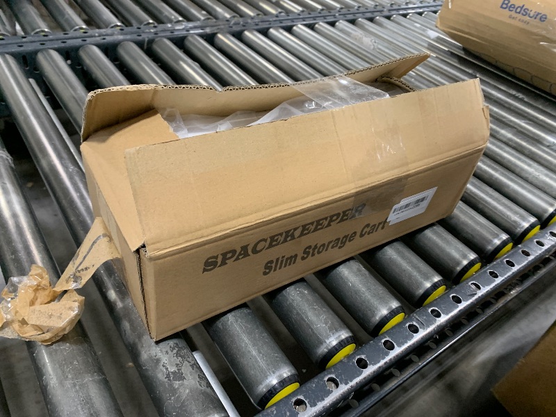 Photo 1 of SPACEKEEPER Slim Rolling Storage Cart, 3 Tier Bathroom Storage Organizer Laundry Room Utility Cart Mobile Shelving Unit, Multi-Purpose for Kitchen Office Bathroom Laundry Narrow Places, White