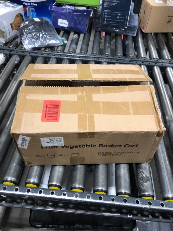 Photo 1 of HapiRm Fruit Basket Kitchen Cart - 5 Tier Adjustable Vegetable Storage Rack, Large Capacity Snack Cart Kitchen Carts on Wheels with Storage, Multifunctional Rolling Cart for Onion and Potato Storage