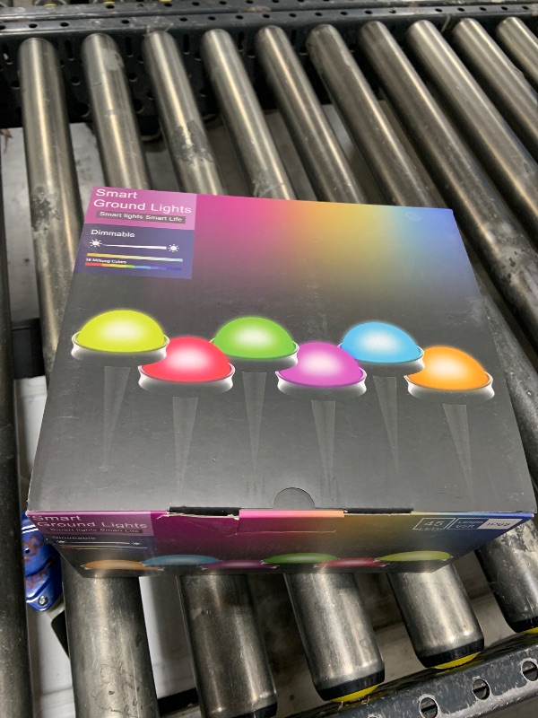 Photo 1 of BOLEISE Outdoor Smart Ground Lights - 49.2FT 33Pack Pathway Lights Remote & App Control, Color Changing Walkway Lights Compatible with Alexa Halloween Christmas Outdoor Decor for Patio, Garden, Yard