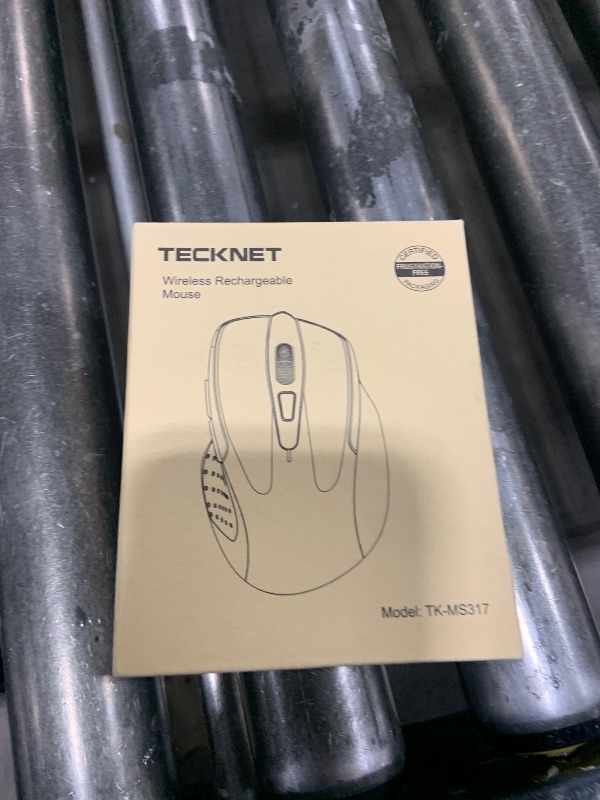 Photo 1 of TECKNET Wireless Mouse (BT5.0/3.0 & 2.4G) Rechargeable 4800 DPI Silent Mouse 6 Buttons Bluetooth Mouse, USB A Mouse Wide Compatibility - White