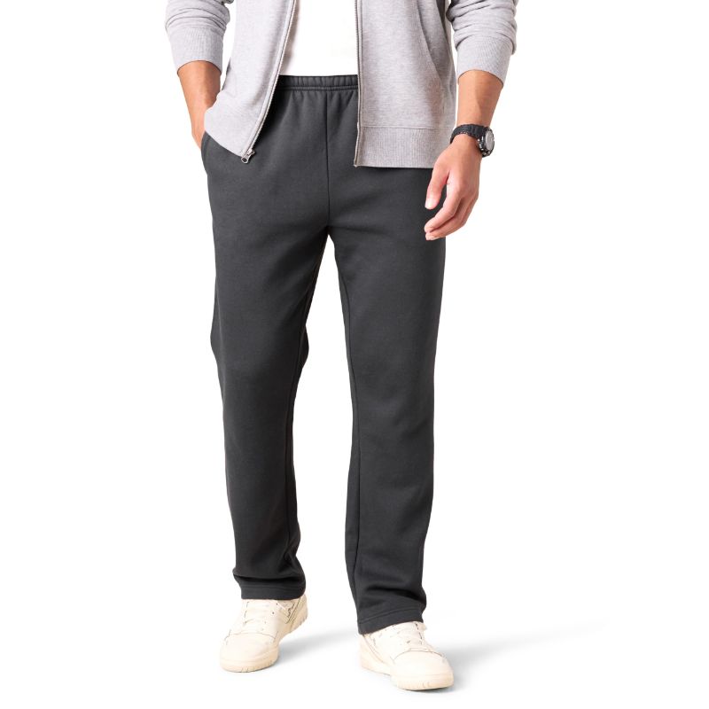 Photo 1 of Amazon Essentials Men's Fleece Open Bottom Sweatpant Washed Black, Medium