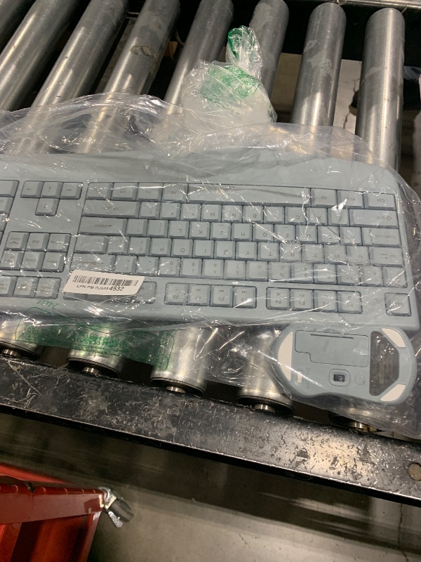 Photo 1 of Wireless Keyboard and Mouse Combo, ULSOU 2.4G Full-Sized Ergonomic Computer Keyboard with Wrist Rest and 3 Level DPI Adjustable Wireless Mouse for Windows, Mac OS Desktop/Laptop/PC(Grey)