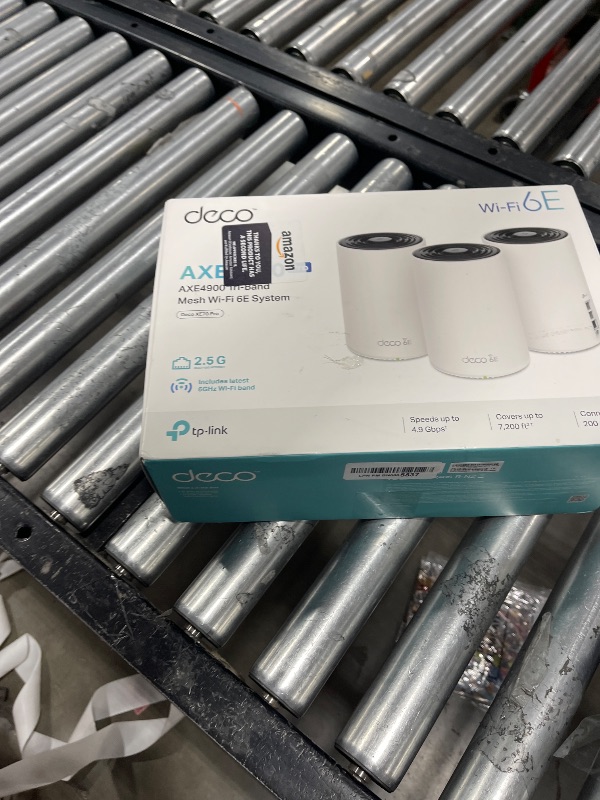 Photo 2 of TP-Link Deco AXE4900 Tri-Band WiFi 6E Mesh WiFi System (Deco XE70 Pro) 2.5G WAN/LAN Ports 4.9 Gbps Wi-Fi 7,200 Sq. Ft Coverage Connect up to 200 Devices New 6 GHz Band 3-Pack 2024 Release