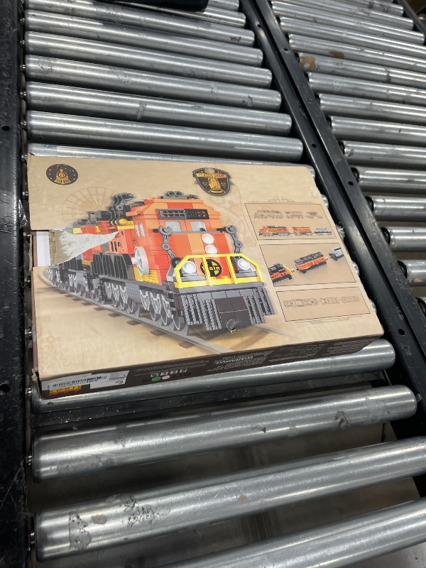 Photo 1 of BRICK STORY City Cargo Train Building Set, BNSF Freight Trains Model, Steam Locomotive Train Building Blocks Toys, Gift Trains for Boys&Girls Kids Aged 8-14, 635 Pieces