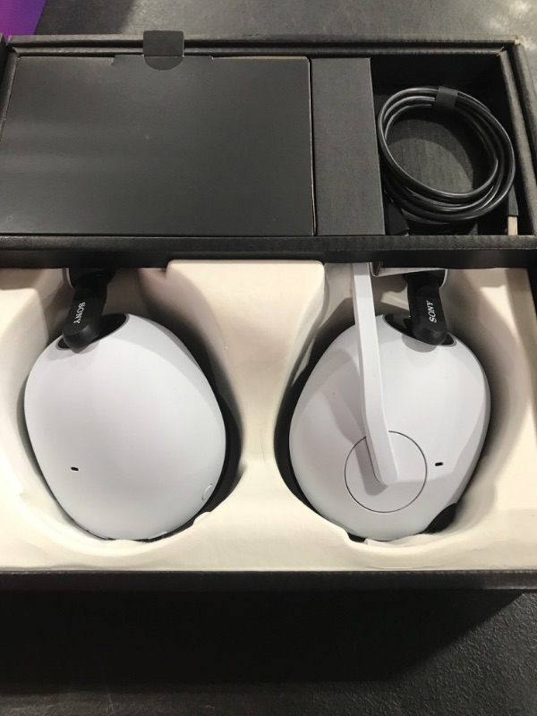 Photo 2 of Sony INZONE H9 Gaming Headset, Wireless Noise Canceling Bluetooth Headset With Microphone, 360 Spatial Sound, For PC and PS5 (WH-G900N), White