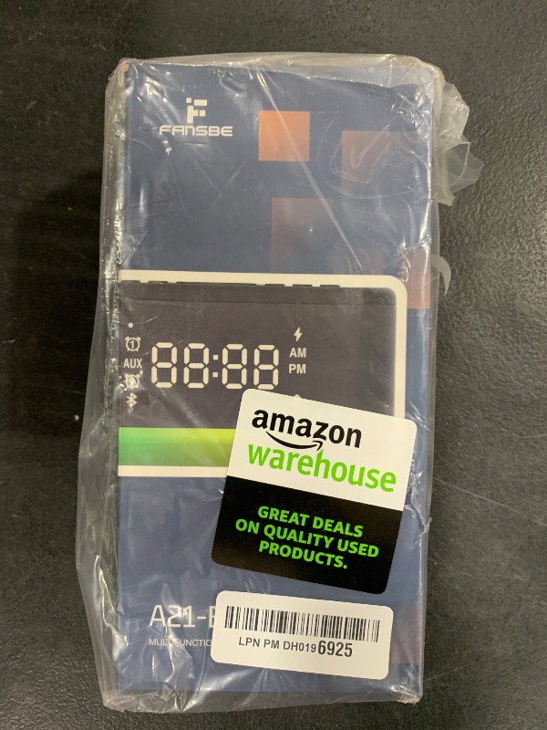 Photo 1 of Fansbe Tech Alarm Clock Speaker Wireless Charger, Digital Alarm Clocks Bedrooms Bluetooth, Alarm Clock Dimmable Light Bedrooms Dual Alarm Snooze Dimmer 12 24H RGB Night Light Bluetooth USB AUX, Gray