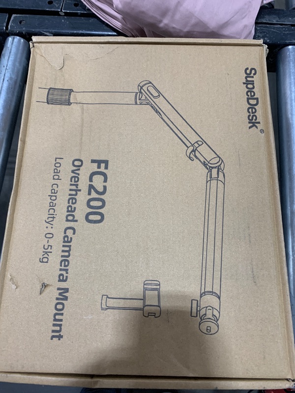 Photo 1 of SupeDesk Overhead Camera Mount, Adjustable Desk Mount with Flexible Aluminum Spring Arm, 360° Ball Head, 1/4" 3/8" Screw & Phone Clamp for DSLR Cameras, Light, Heavy Microphones, and Smartphones