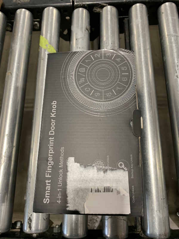 Photo 1 of Gavdhe Fingerprint Door Knob-Fingerprint Door Lock with Keypad & App Control-Smart Door Knob,Matte Black - Ideal for Apartment, Bedroom, Office