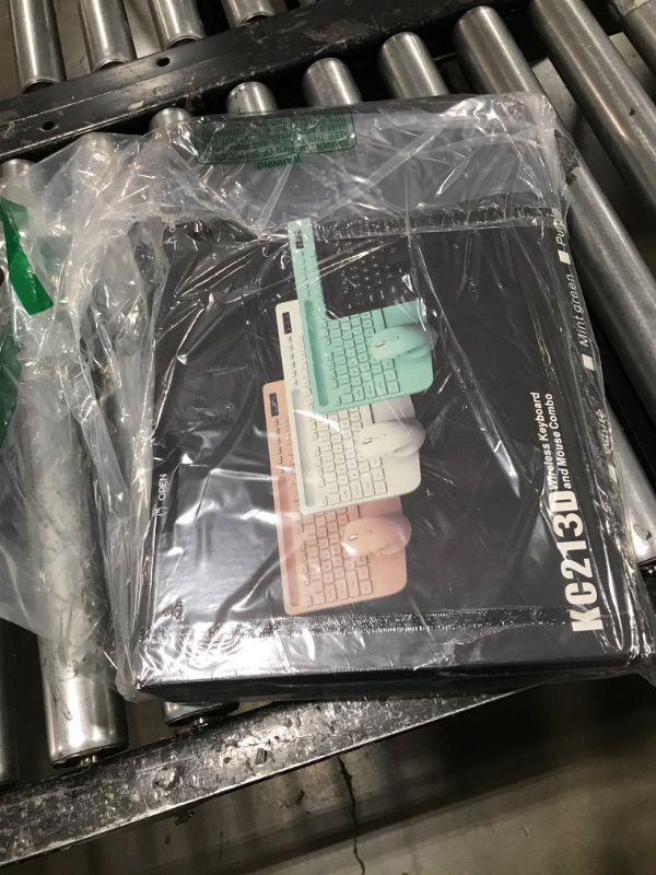 Photo 1 of SABLUTE Wireless Keyboard and Mouse, Wrist Rest, Phone Holder, Batteries Included, 2.4G Lag-Free Ergonomic Keyboards Mouse Combo, Silent Keyboard Cordless Set for Computer, Laptop, PC, Windows, Pink