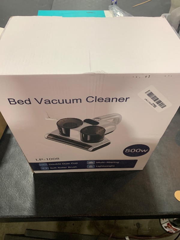 Photo 2 of Bed Vacuum Cleaner, UV Mattress Vacuum with Roller Brush & High Heating, Upgrade Double Dust Cup, 500W Powerful Suction Handheld Vacuums Effectively Clean Up Bed