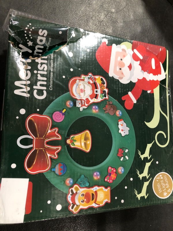 Photo 2 of Christmas Play Dough Sets for Kids Ages 2-4, Lights Wreath Molds 20 Christmas Musical Song Playdough Bulk Pack Classroom DIY Girls Gifts Boys Toys Toddler Christmas PlayDough Set for Kids Ages 4-8