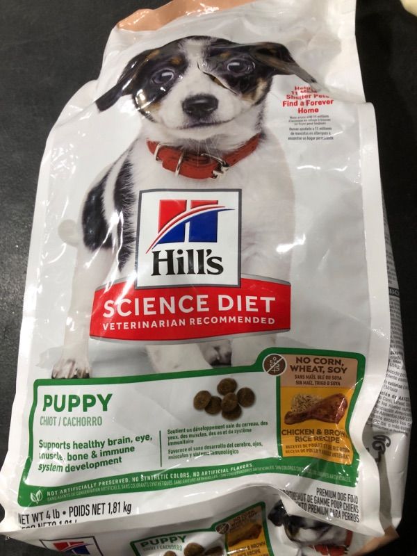 Photo 2 of Hill's Science Diet No Corn, Wheat or Soy Chicken Dry Puppy Food, 4 lbs.best before 05 2025