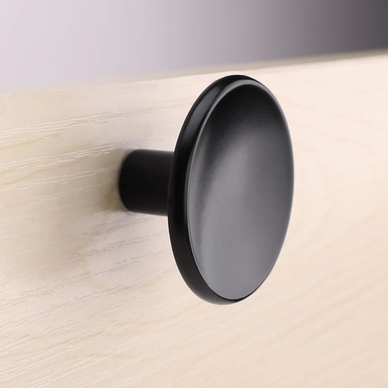 Photo 1 of goldenwarm 15 Pack Matte Black Cabinet Knobs for Kitchen Hardware Handles Round Dresser Drawer Knob for Closet Bifold Modern Cabinets Pulls,1.27 Inch