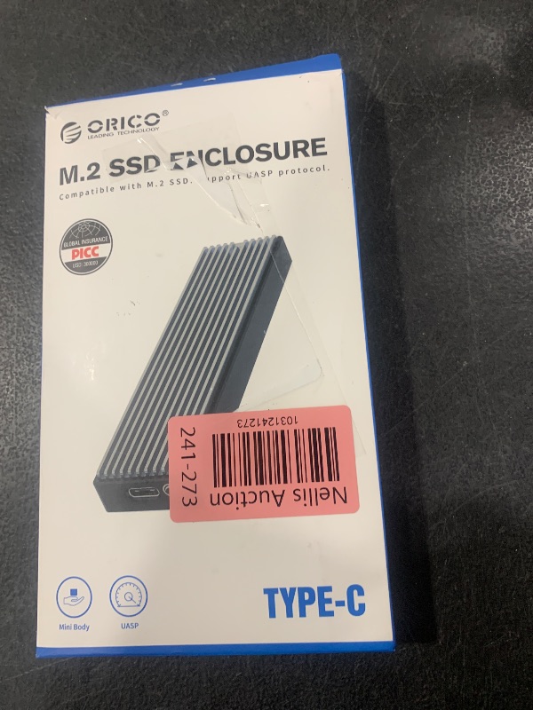 Photo 1 of ORICO M.2 NVMe SSD Enclosure, USB 3.1 Gen 2 (10 Gbps) to NVMe PCI-E M.2 SSD Case Support UASP for NVMe SSD Size 2230/2242/2260/2280(up to 4TB) (M.2 NVMe)
