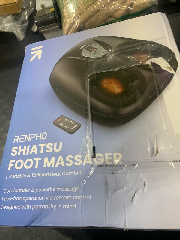 Photo 1 of RENPHO Shiatsu Foot Massager with Heat, [2025 Upgraded] Deep Kneading Foot Massager Machine with 3 Levels Heat, Wireless Control, Electric Foot Massage, Birthday Gifts for Women & Men, Up to Size 12