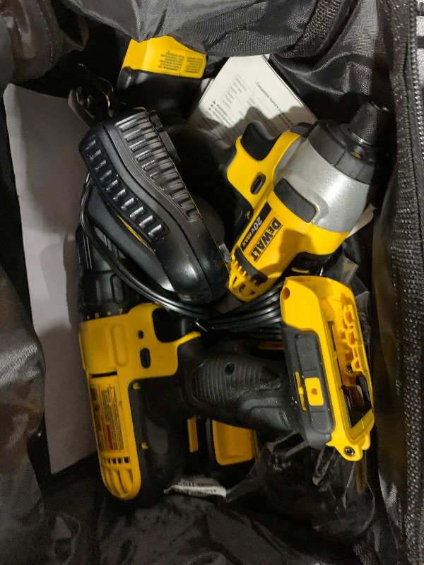 Photo 3 of DEWALT 20V MAX Cordless Drill and Impact Driver, Power Tool Combo Kit with 2 Batteries and Charger (DCK240C2)