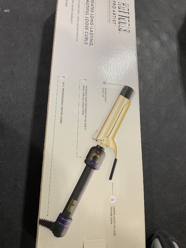 Photo 2 of HOT TOOLS (2018 MODEL) Pro Artist 24K Gold Curling Iron | Long Lasting, Defined Curls (1 1/2 in)