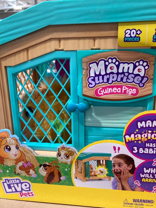 Photo 2 of Little Live Pets - Mama Surprise | Soft, Interactive Mama Guinea Pig and her Hutch, and her 3 Surprise Babies. 20+ Sounds & Reactions. for Kids Ages 4+, Multicolor, 7.8 x 11.93 x 11.38 inches