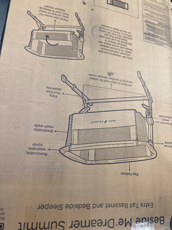 Photo 2 of Baby Delight Beside Me Dreamer Bassinet | Bedside Sleeper | 8-Position Height Adjustment | Golden Grain