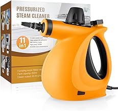 Photo 1 of Pressurized Handheld Surface Upholstery Steam Cleaner with 11 Piece Accessories, Multi-Purpose Chemical-Free Cleaner for Home Use, Portable Steamer Cleaning for Multi-surface, Tile, Floor, Grout, Window, Sofa, Car