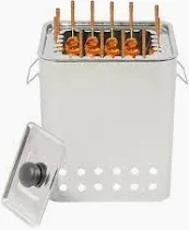 Photo 1 of Smokeless Square Barbecue Hanging Grill, Portable Barbecue Charcoal Barrel Grill, Square Barbecue Hanging Grill with 26 Skewers, Vertical Charcoal Barbecue Grill for Travel Camping