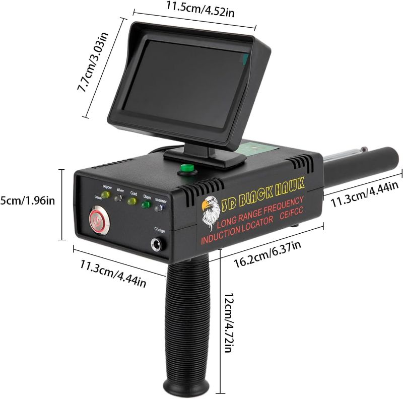 Photo 3 of 98.4ft Long Depth Range Metal Detector Metal Finder, 3D LED Display Metal Scanner, 360-440