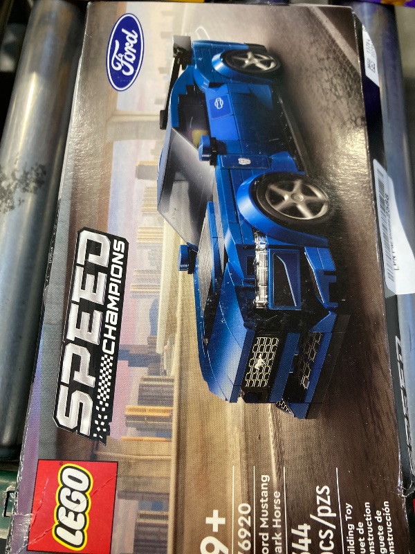 Photo 2 of LEGO Speed Champions Ford Mustang Dark Horse Sports Car Toy, Buildable Ford Mustang Toy for Kids, Blue Toy Car Model Set, Gift Idea for Boys and Girls Aged 9 Years Old and Up, 76920