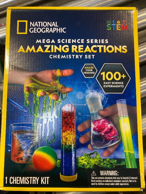 Photo 2 of NATIONAL GEOGRAPHIC Amazing Chemistry Set - Chemistry Kit with 100+ Science Experiments Including Crystal Growing and Reactions, Science Kit for Kids, STEM Gift for Boys and Girls (Amazon Exclusive)