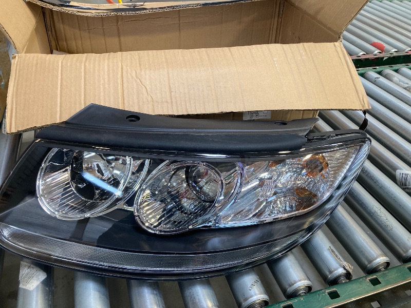 Photo 1 of Gdrasuya10 Factory Headlight Assembly For 2007 2008 2009 2010 2011 2012Hyundai Santa Fe Front Left Driver Side Black Headlight Projector Headlamp Head Light Lamp Replacement