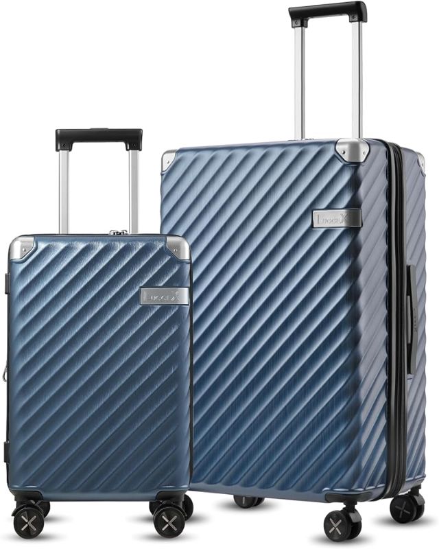 Photo 1 of LUGGEX Luggage with Spinner Wheels, Polycarbonate Expandable Hard Shell Suitcase, 2 Piece Set, 
