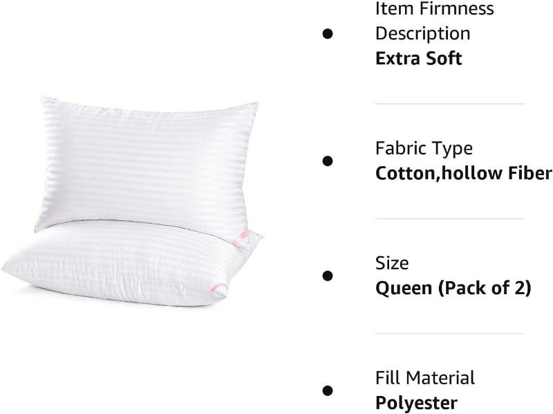 Photo 1 of EIUE Hotel Collection Bed Pillows for Sleeping 2 Pack Queen Size 
