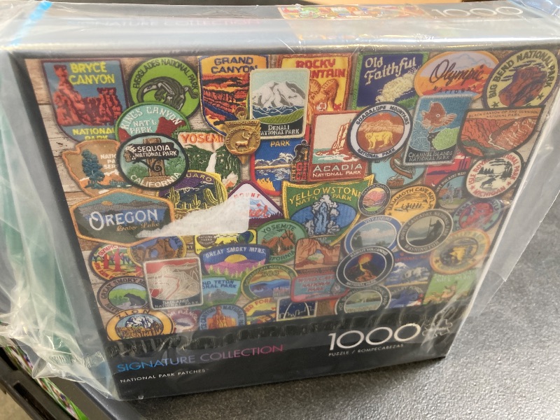 Photo 1 of Buffalo Games - National Park Patches - 1000 Piece Jigsaw Puzzle, Blue