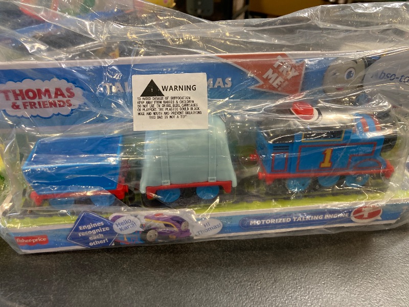 Photo 1 of Thomas & Friends Motorized Toy Train Talking Thomas Engine with Sounds & Phrases Plus Cargo for Preschool Kids Ages 3+ Years