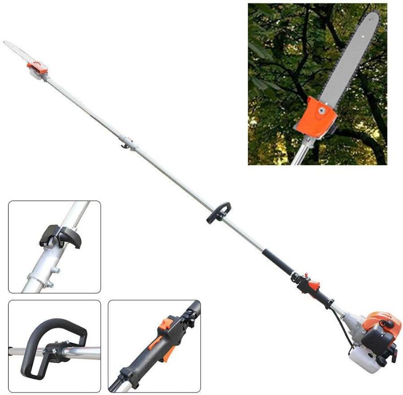 Photo 1 of 52CC Gas Powered Pole Saw,2-Stroke Powerful Tree Trimmer w/90.55in Extension Pole,Cordless Pruning Saw Garden Branch Cutter
