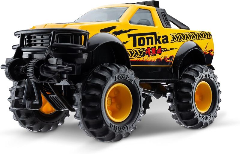 Photo 1 of Tonka Steel Classics 4x4 Pickup Truck - Made with Steel & Sturdy Plastic, Yellow Toy Construction Truck, Boys and Girls, Kids, Toddlers, Ages 3+