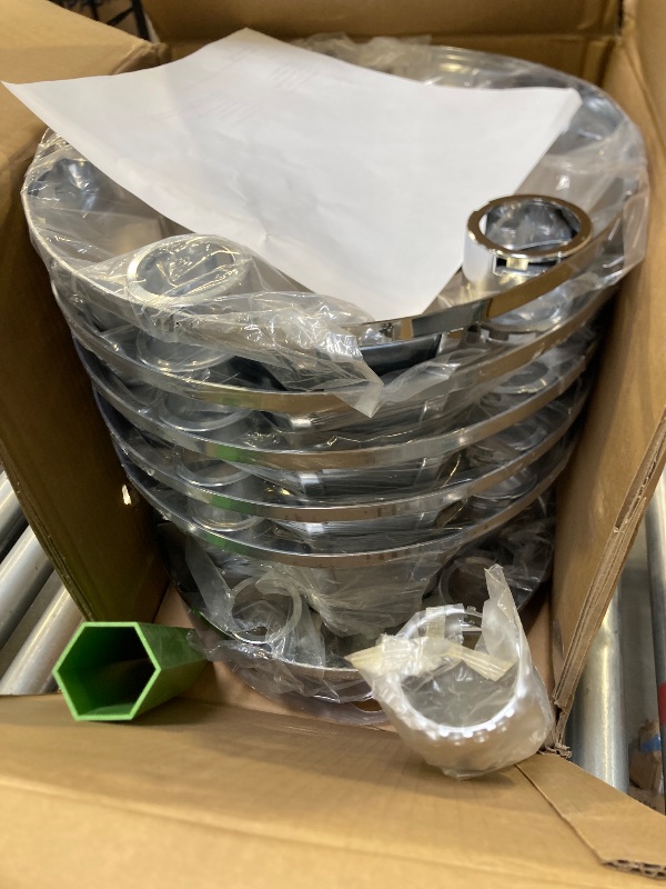 Photo 1 of Chrome ABS 33mm Thread-On Axle Cover Complete Combo w/ Hub Caps for Semi Trucks
