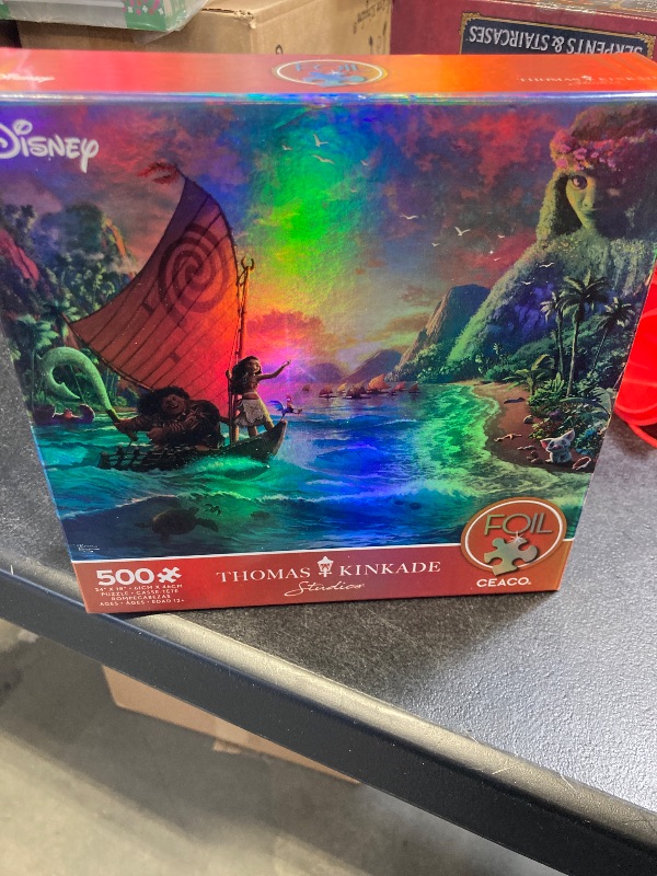 Photo 1 of Ceaco - Foil Puzzle - Thomas Kinkade - Moana - 500 Piece Jigsaw Puzzle