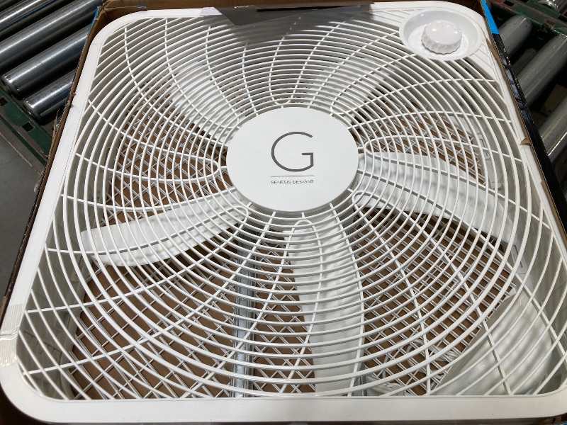 Photo 1 of Genesis 20" Box Fan, 3 Settings, Max Cooling Technology, Carry Handle, White (G20BOX-WHT)