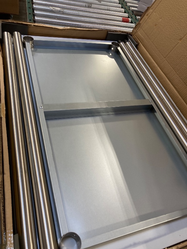Photo 1 of Stainless Steel Table 24 x 36 Inches Metal Prep Table with Backsplash & Adjustable Undershelf for Commercial Kitchen, Outdoor, Restaurant, Hotel & Garage