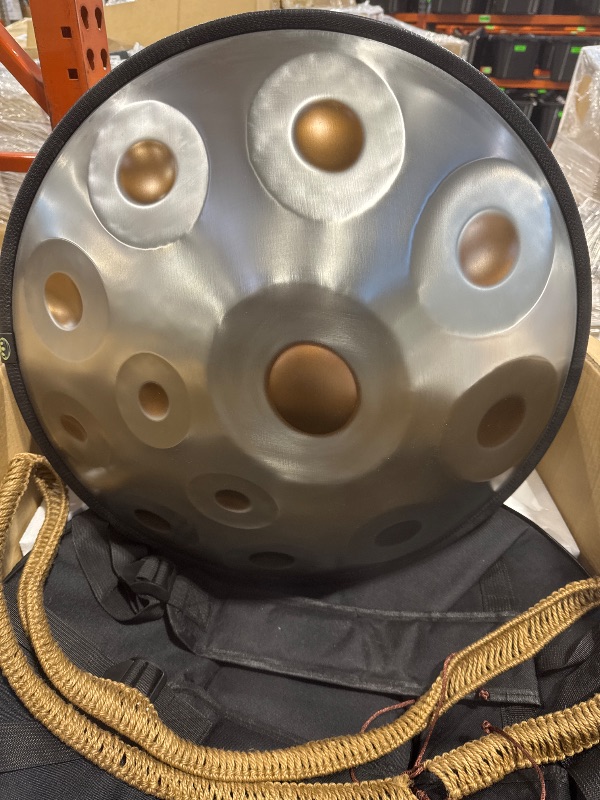 Photo 1 of Handpan Drum - 22-Inch 12-Note D Kurd 440Hz - Hand Tuning Handpan - Includes Soft Bag, 