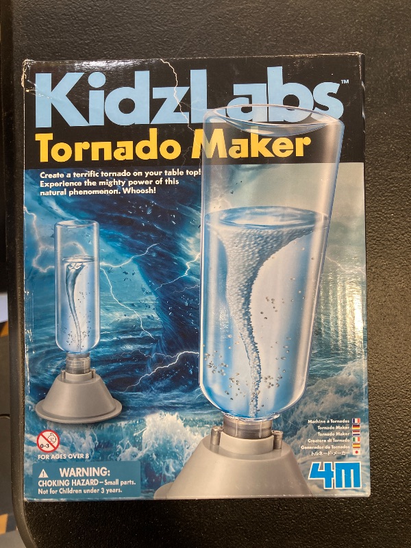 Photo 1 of 4M: KidzLabs: Tornado Maker - DIY A Battery Powered Tabletop Water Tornado, Empty Bottle Construction, STEM Science Craft & Activity Kit, Kids Age 8+