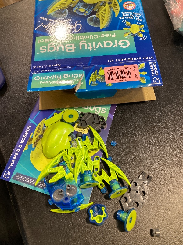 Photo 1 of Thames & Kosmos Gravity Bugs Free-Climbing MicroBot | Build a Robotic Wall-Crawling Bug | Explore STEM Lessons in Air Pressure, Suction | Hands-on Physics & Engineering Construction Kit, Blue