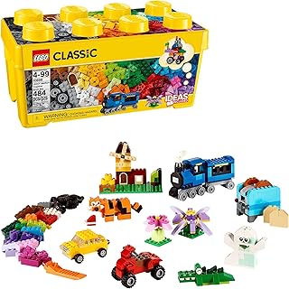 Photo 1 of Lego Classic Medium Creative Brick Box 10696 Building Toy Set - Featuring Storage, Includes Train, Car, and a Tiger Figure, and Playset for Kids, Boys, and Girls Ages 4-99