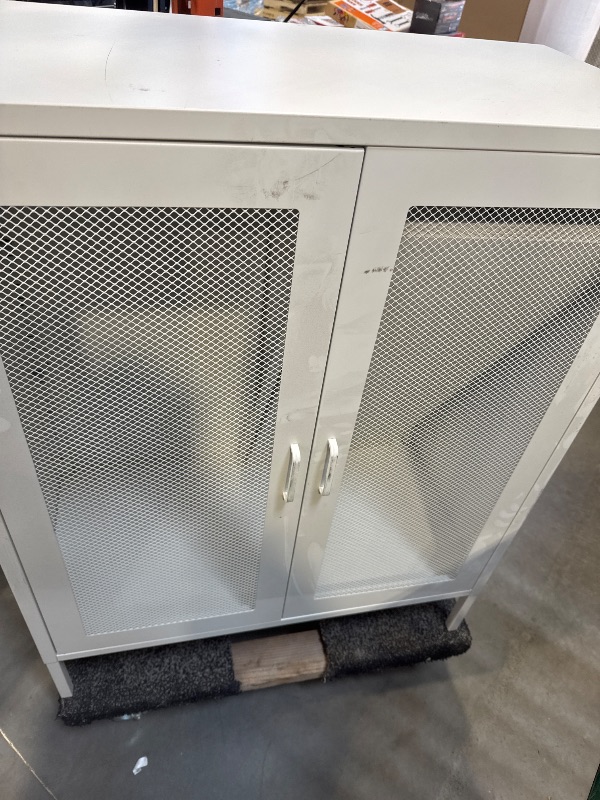 Photo 4 of Metal Mesh 2 Door Accent Cabinet - South Shore